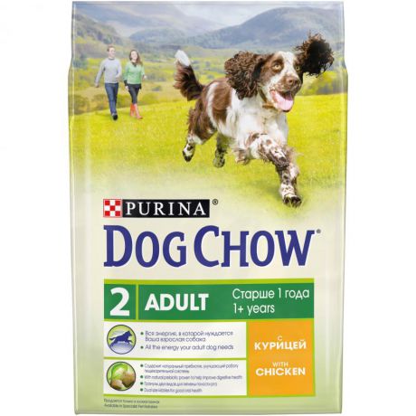Сухой корм Purina Dog Chow Adult для взрослых собак, курица, пакет, 2,5 кг 12308786