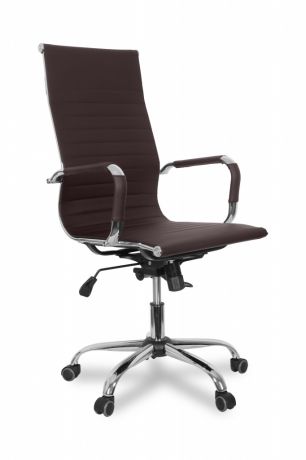 Кресло руководителя COLLEGE CLG-620 LXH-A (XH-632ALX) Коричневый экокожа крестовина/подлокотники-хром, 120кг
