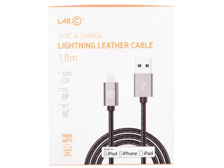 Кабель LAB.C USB-Lightning 1.8м серый LABC-511-GR