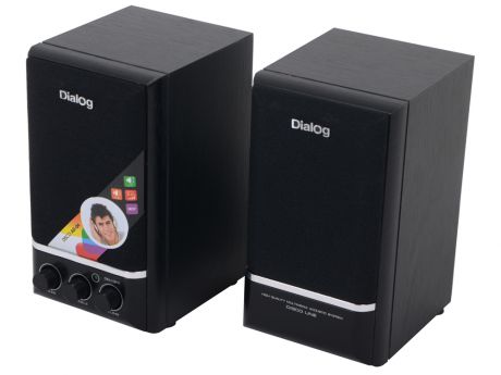 Колонки Dialog Disco AD-04 2.0 Black Сателлиты по 8 Вт / 20 - 20 000 Гц / 220V