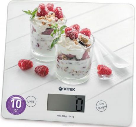Весы кухонные Vitek VT-8034(W) Максимальный вес 10 кг Функция тарирования.
