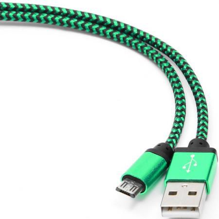 Кабель USB 2.0 AM-microBM 1м Gembird зеленый CC-mUSB2gn1m