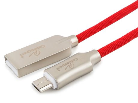 Cablexpert Кабель USB 2.0 CC-P-mUSB02R-1.8M AM/microB, серия Platinum, длина 1.8м, красный, блистер