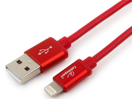 Кабель Cablexpert для Apple CC-S-APUSB01R-1.8M, AM/Lightning, серия Silver, длина 1.8м, красный, блистер