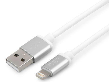 Кабель Cablexpert для Apple CC-S-APUSB01W-0.5M, AM/Lightning, серия Silver, длина 0.5м, белый, блистер