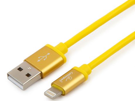 Кабель Cablexpert для Apple CC-S-APUSB01Y-1M, AM/Lightning, серия Silver, длина 1м, желтый, блистер