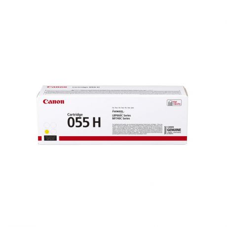 Картридж Canon 055 H Y желтый (yellow) 5900 стр. для Canon i-SENSYS MF742/744/746 / LBP664