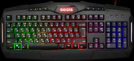 Клавиатура игровая Goser GK-772L RU,RGB подсветка, USB, 19 Anti-Ghost DEFENDER