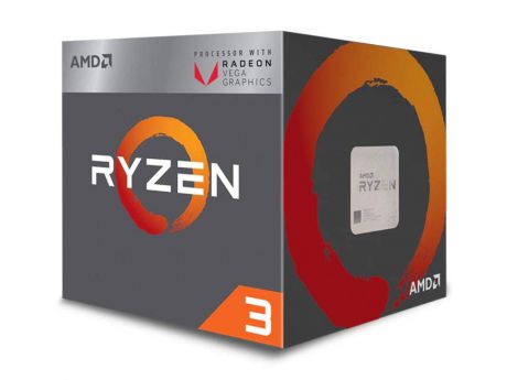 Процессор AMD Ryzen 3 3200G BOX Radeon Wraith Stealth cooler RX Vega 8 Graphics (65W, 4C/4T, 4.0Gh(Max), 6MB(L2+L3), AM4) (YD3200C5FHBOX)