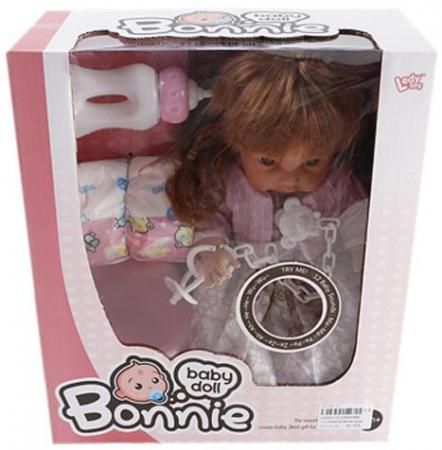 Кукла Shantou Gepai Bonnie 30 см со звуком писающая пьющая LD9908B