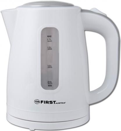 Чайник First FA-5426-4 белый-серый 2200 Вт, 1.7 л, пластиковый, дисковый нагреватель