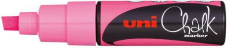 Маркер стираемый для окон, стекла и досок UNI "Chalk", на меловой основе, 8 мм, розовый, PWE-8K F.PI