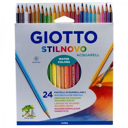 Набор цветных карандашей GIOTTO Акварельные деревянные 24 цв 24 шт акварельные