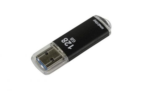 USB флешка SmartBuy V-Cut 128GB Black (SB128GBVC-K3) USB 3.0 / 35 МБ/cек / 19 МБ/cек