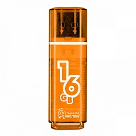 USB флешка Smartbuy Glossy series 16Gb Orange (SB16GBGS-Or) USB 2.0 / 15 МБ/cек / 5 МБ/cек
