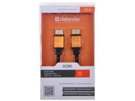 Кабель А/В HDMI-10PRO (ver. 1.4) HDMI(M)-HDMI(M), 3м, BL DEFENDER