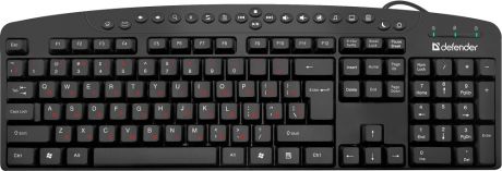 Клавиатура Defender Atlas HB-450 RU Black USB проводная, 104 клавиши + 20