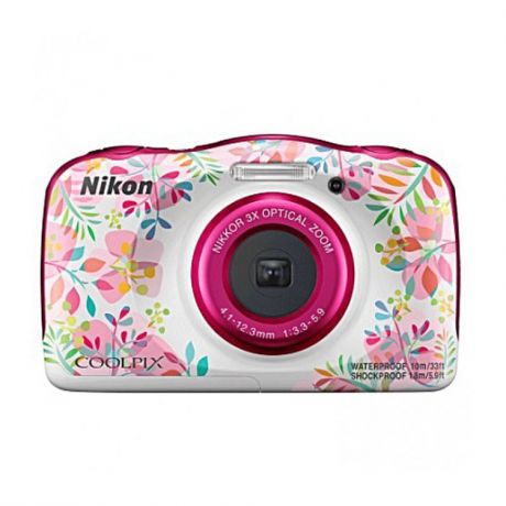 Фотоаппарат Nikon Coolpix W150 Flower Backpack KIT 13.2 Mp, 1/3.1" / max 4160x3120 / 3x zoom / экран 2.7" / водонепроницаемый 10 метров / 177 г