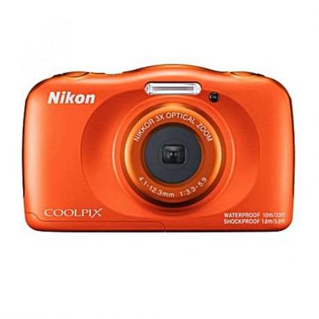 Фотоаппарат Nikon Coolpix W150 Orange Backpack KIT 13.2 Mp, 1/3.1" / max 4160x3120 / 3x zoom / экран 2.7" / водонепроницаемый 10 метров / 177 г