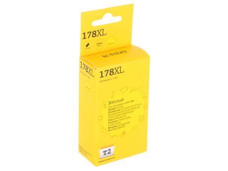 Картридж T2 IC-H325 №178XL (CB325HE) для HP Deskjet 3070A/Photosmart 6510/7510/B110/C8583, желтый, с чипом