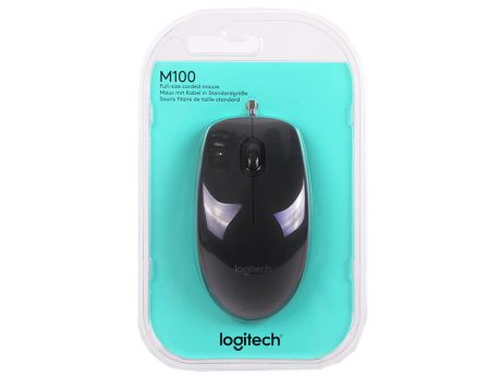 Мышь (910-005003) Logitech Mouse M100 Grey USB