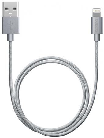 Кабель Deppa USB - 8-pin Lightning для Apple, алюминий/нейлон, MFI, 1,2 м., графит