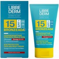 Librederm Bronzeada - Крем солнцезащитный SPF15 с Омега 3-6-9 и термальной водой, 150 мл