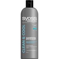 Syoss Men Clean Cool - Шампунь для мужчин, для нормальных и жирных волос, 500 мл