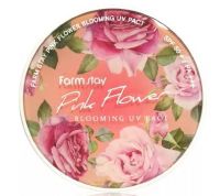 FarmStay Pink Flower Blooming UV Pact SPF50 - Пудра компактная с экстрактами цветов, 2х12 г