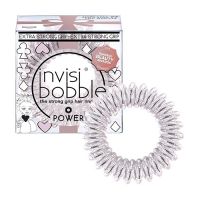 Invisibobble Power Princess of the Hearts - Резинка-браслет для волос, цвет искристый розовый, 3 шт