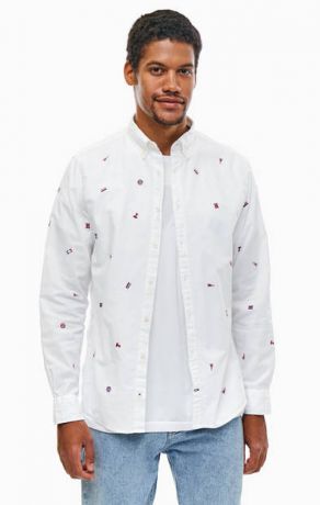 Рубашка Tommy Hilfiger MW0MW09015 902 bright white / multi