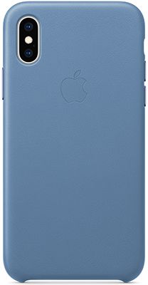 Кожаный чехол Apple Leather Case для iPhone XS Max цвет (Cornflower) синие сумерки MVFX2ZM/A