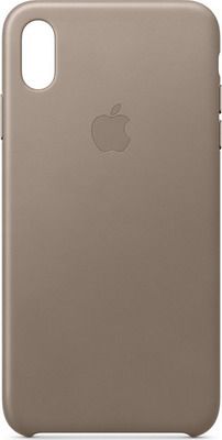Чехол (клип-кейс) Apple Leather Case для iPhone XS Max цвет (Taupe) платиново-серый MRWR2ZM/A
