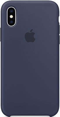Чехол (клип-кейс) Apple Silicone Case для iPhone XS цвет (Midnight Blue) тёмно-синий MRW92ZM/A