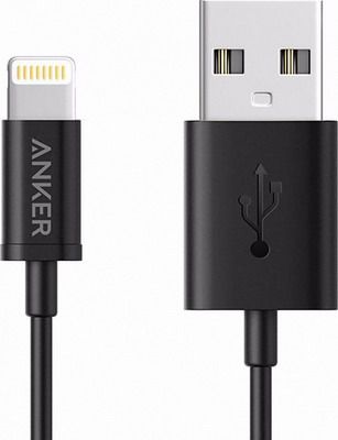 Кабель ANKER MFI USB To Lightning Round Cable 90 см. черный