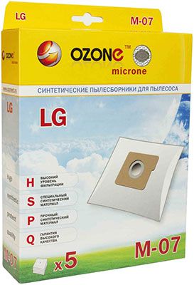 Мешки-пылесборники Ozone M-07 синтетические для пылесоса 5 шт