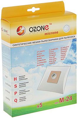 Мешки-пылесборники Ozone M-24 синтетические для пылесоса 5 шт