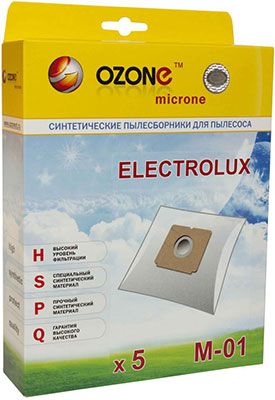 Набор пылесборников Ozone M-01 синтетические для пылесоса 5 шт