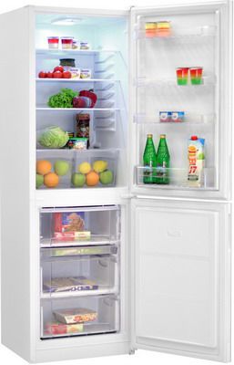 Двухкамерный холодильник NordFrost NRG 119 042 белое стекло
