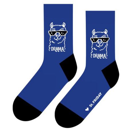 Дизайнерские носки St.Friday Socks, размер 38-41, цвет василек