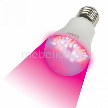 Лампа светодиодная Uniel LED-A60 E27 175-250В 9Вт фиолетовый LED-A60-9W/SP/E27/CL ALM01WH картон