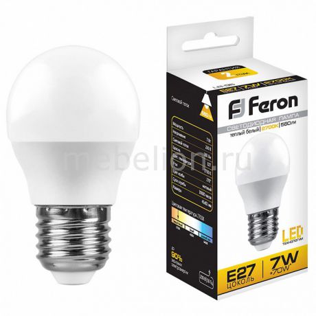 Лампа светодиодная Feron LB-95 E27 220В 7Вт 6400K 25483