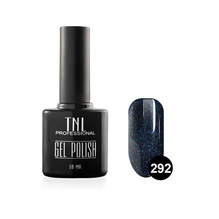 TNL, Гель-лак №292, Черный с синими блестками
