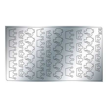 Freedecor, Металлизированные наклейки №207, серебро
