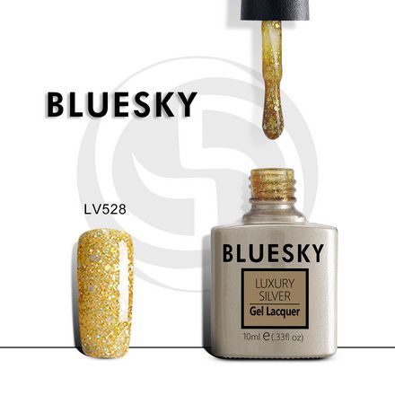 Bluesky, Гель-лак Luxury Silver №528