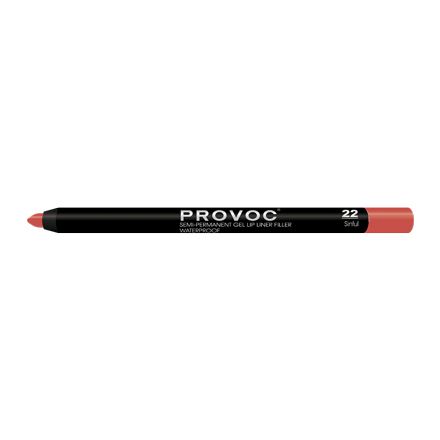 Provoc, Гелевая подводка-карандаш для губ №22, Sinful, цвет алый