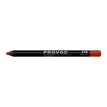 Provoc, Гелевая подводка-карандаш для губ №218, Deep Red, цвет коричнево-красный