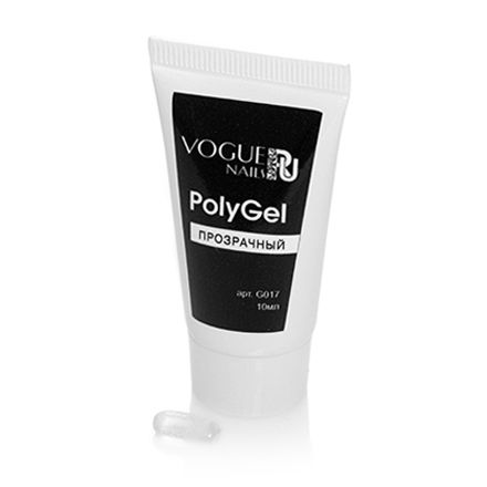 Vogue Nails, PolyGel прозрачный, 10 мл