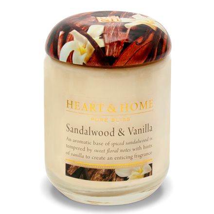 Heart&Home, Свеча «Cандаловое дерево и ваниль», большая, 310 г