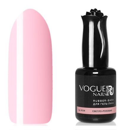 Vogue Nails, База для гель-лака Rubber, светло-розовая, 18 мл